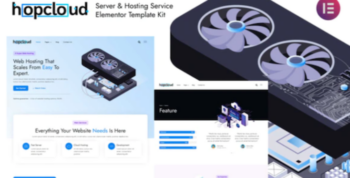 Hopcloud – Server & Hosting Service Elementor Template Kit