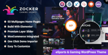 Zocker – eSports and Gaming WordPress Theme