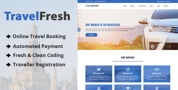 TravelFresh - Travel Agency CMS with Online Booking System 2.1