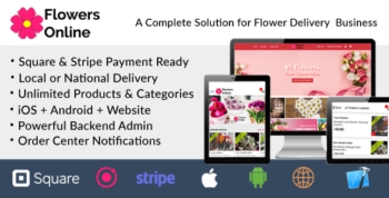 #1 Flowers Florists Floristry Online Bouquet Ordering System iOs + Android + Onwer App + Web + Admin 8.0