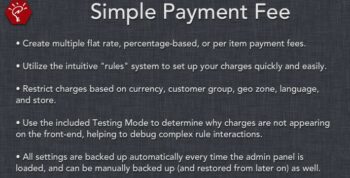 Simple Payment Fee Opencart Extension