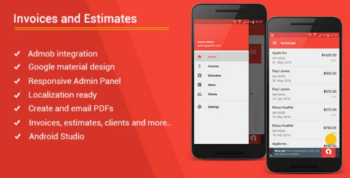 Android Invoices & Estimates Template v1.3 Admob + Admin Panel