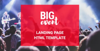 BigEvent v1.1 Landing Page HTML Template
