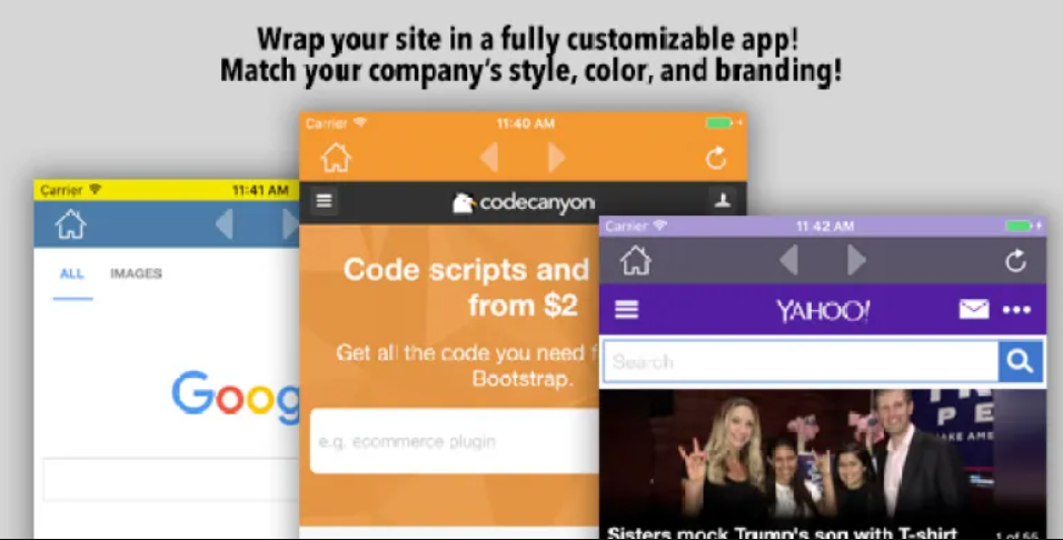 Customizable Site App iOS