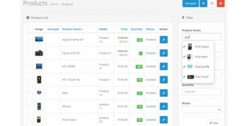 Easy Search Admin - Products and Categories