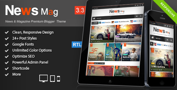 News Mag - Responsive Magazine Blogger Template