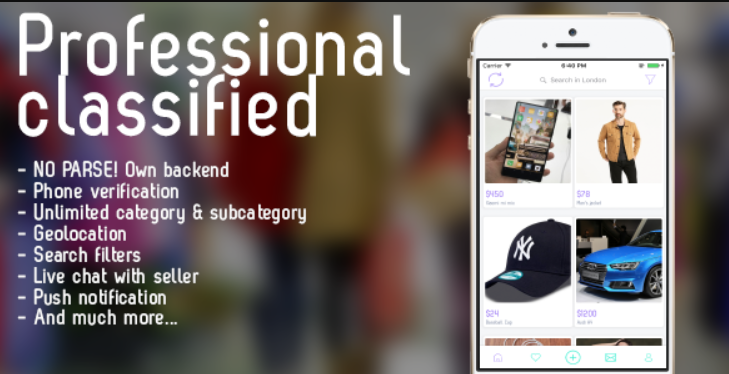 Professional classified with chat iOS – Codecanyon 20277839
