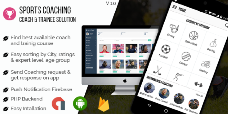 Sports coaching & training solution android application
