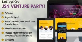 JSN Venture Pro Unlimited v1.1.0 – Responsive Joomla Event Template