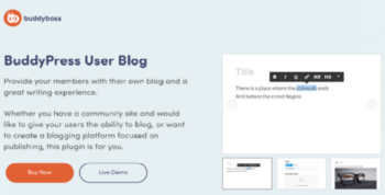 BuddyPress User Blog – BuddyBoss