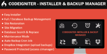 CodeIgniter – Installer & Backup Manager