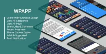 WP App – WordPress Site App With Push Nitification & Admob