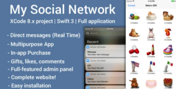 My Social Network v1.9 (iOS App and Website) – Swift 4