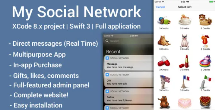 My Social Network v1.9 (iOS App and Website) – Swift 4