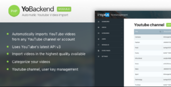 YoBackend – Automatic Youtube Video Posts Module