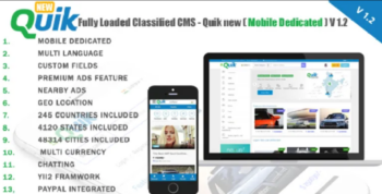 Fully Loaded Classified Ads CMS – Quik new v1.2