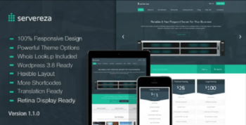 Servereza – Responsive Hosting WP Theme