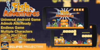 Fish Adventures+ Admob + Online Leaderboard + Multiple Characters