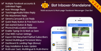 Bot Inboxer v2.5.9 Multi-account & Multi-page Messenger Chat Bot for Facebook (Standalone)