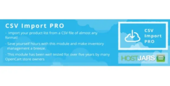CSV Import PRO v2 Opencart Extension