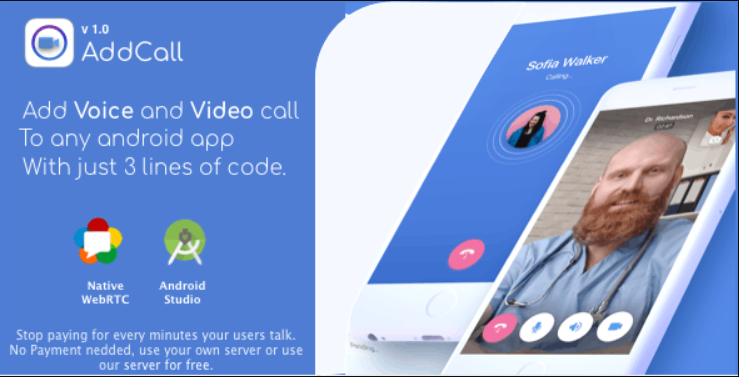 AddCall – Add Video and Voice Calls to any app, with WebRTC