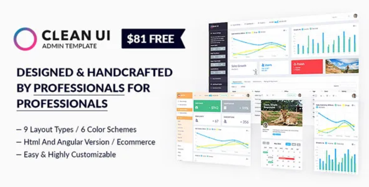 Clean UI v1.7.2 Premium Bootstrap 4 Admin Template / Angular Starter Kit