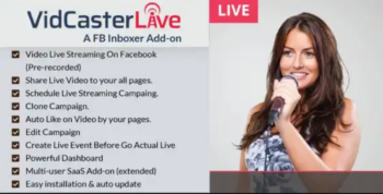 VidCasterLive 1.3 A EZ Inboxer Add-on : Go Live with Pre-Recorded Video on Facebook