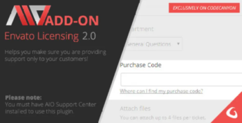 AIO Support Center – Envato Licensing Add-On v2.1