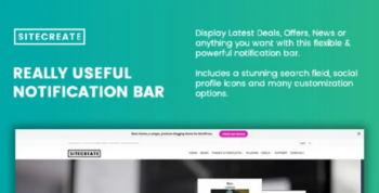 SiteCreate v1.0.3 Really Useful Notification Bar for WordPress
