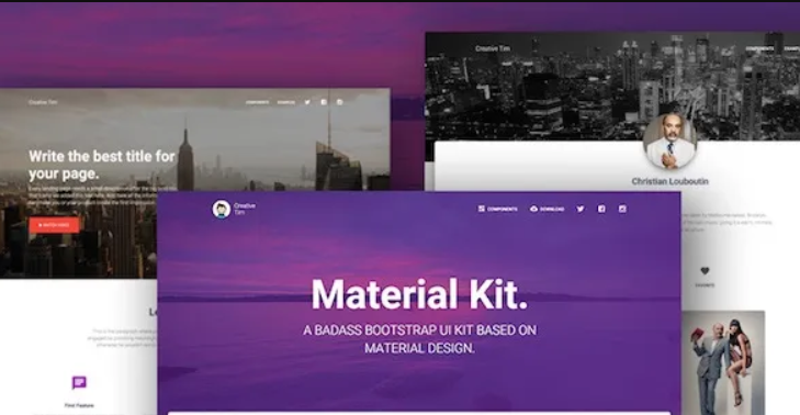 Material Kit Pro Premium Bootstrap UI Kit