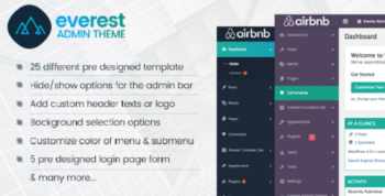Everest Admin Theme v1.0.1 WordPress Backend customizer