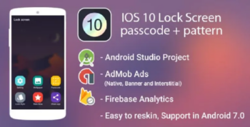 IOS 10 Lock Screen with passcode + Admob Ads + Google Analytics + Firebase