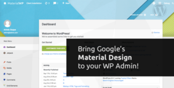 Material WP 1.0.6 Material Design Dashboard Theme