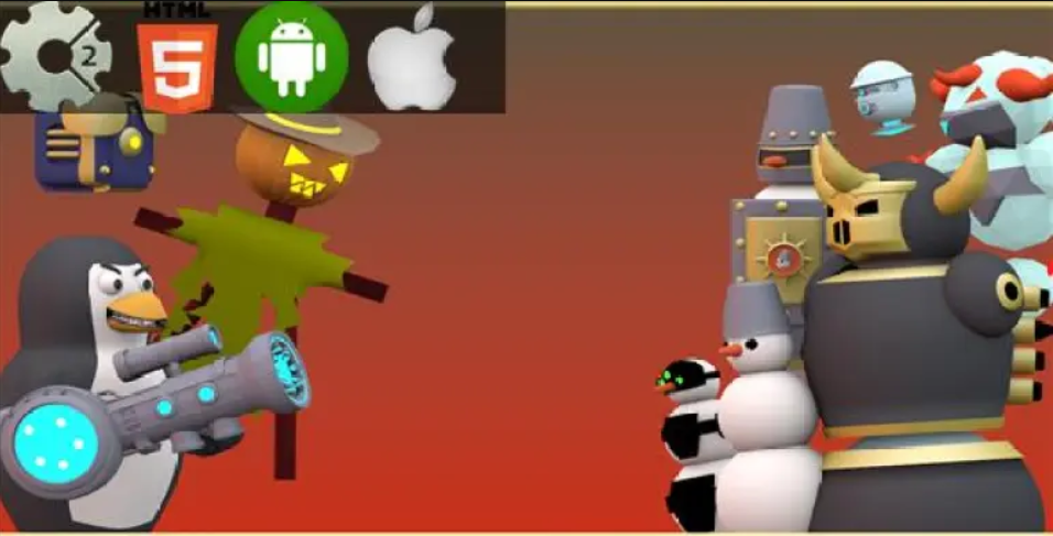 Combat Penguin – HTML5 Game + Mobile Version