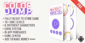 Color Jump (Pro) – Fun Arcade Game Android Template + easy to reskine + AdMob
