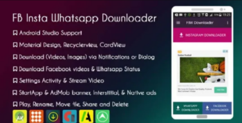 Facebook Instagram Whatsapp Downloader with Native ad and StartApp