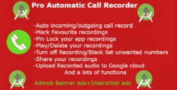 Pro Automatic call recorder android app
