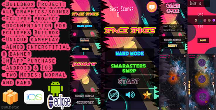Space Spikes ( Buildbox/ Eclipse) Android & iOS