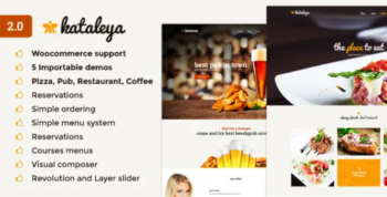 Kataleya 2.3.8 Restaurant Pizza Coffee WordPress Theme