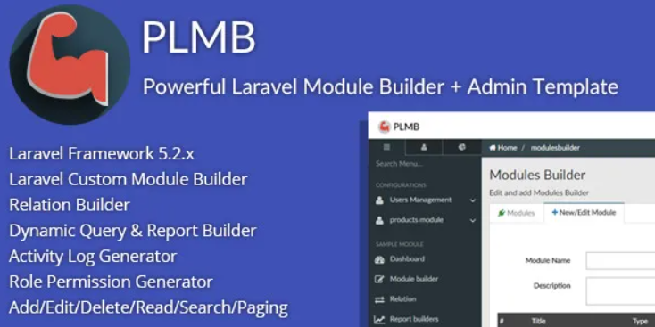 PLMB v3.2.3 Powerful Laravel Module Builder – CRUD Generator + Dynamic Report