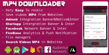 MP4 video downloader With Admob , Startapp , Facebook ADS 2018, Firebase push Notification