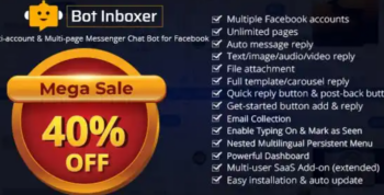 Bot Inboxer v3.3.8 A EZ Inboxer Add-on : Multi-account & Multi-page Messenger Chat Bot for Facebook
