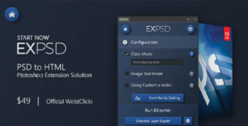 EXPSD, PSD to HTML Converter. Pixel Perfect and functional HTML, Innovative PSD 2 HTML