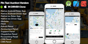 Pin Taxi Auction Version – IN DRIVER Clone