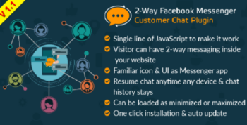 2-Way Facebook Messenger Customer Chat Plugin for Your Website v1.1