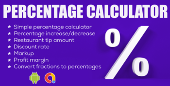 Percentage Calculator| Quick Percentage Calculator | Android Full App Code | Admob Ads