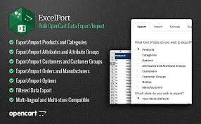 ExcelPort Full Product Data Excel Export / Import – Opencart Extension