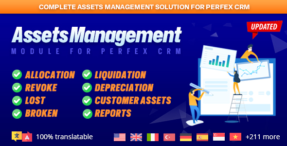 Assets Management module for Perfex CRM - Organize company and client assets 1.1.0c