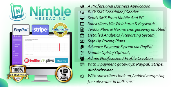 Nimble Messaging Business Mobile SMS Marketing Application For Android