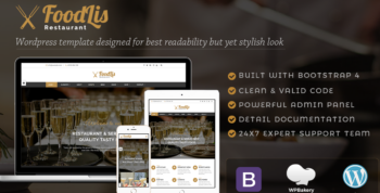 FoodLis Restaurant & Food WordPress Theme